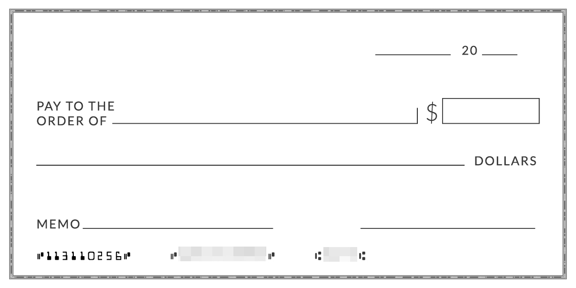Example Blank Check