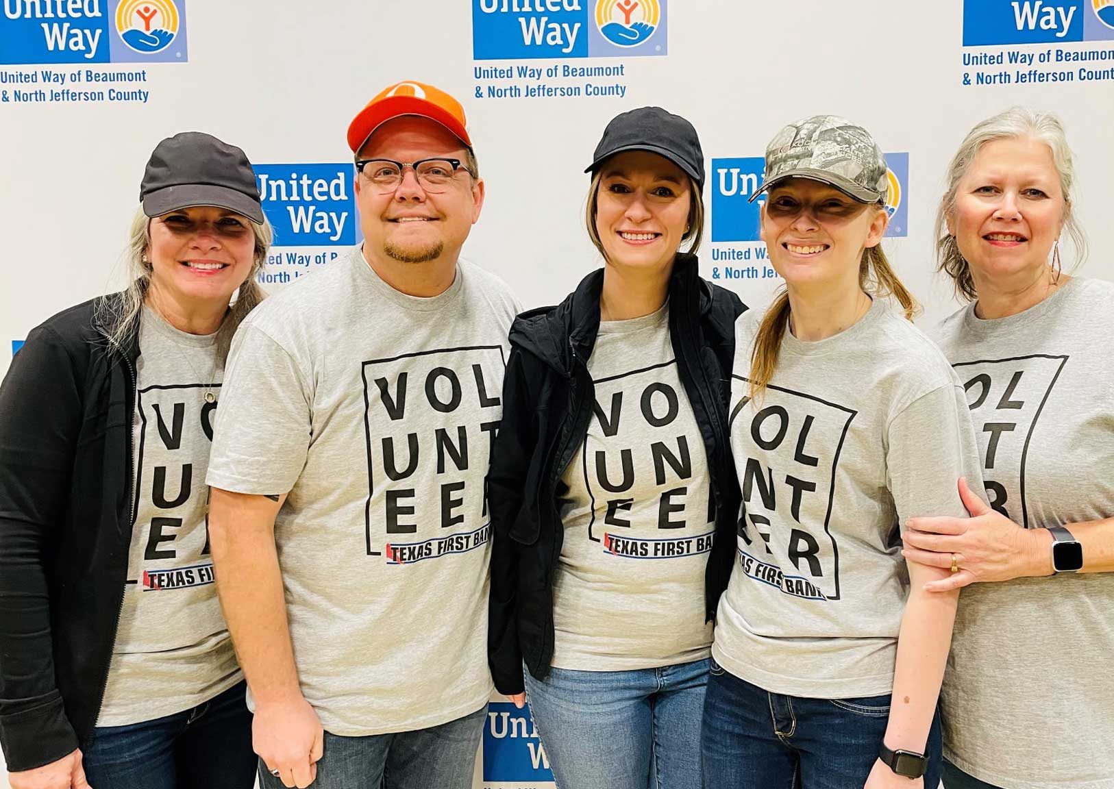 Texas First employees volunteering at an event