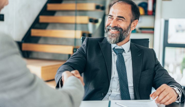 Business man with loan and credit card