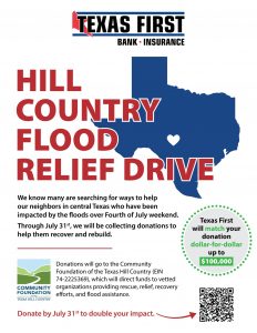 Texas First Flood Recovery Drive Flyer