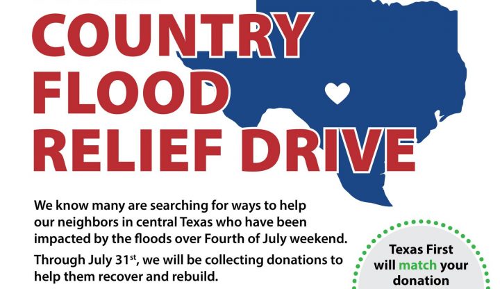 Texas First Flood Recovery Drive Flyer
